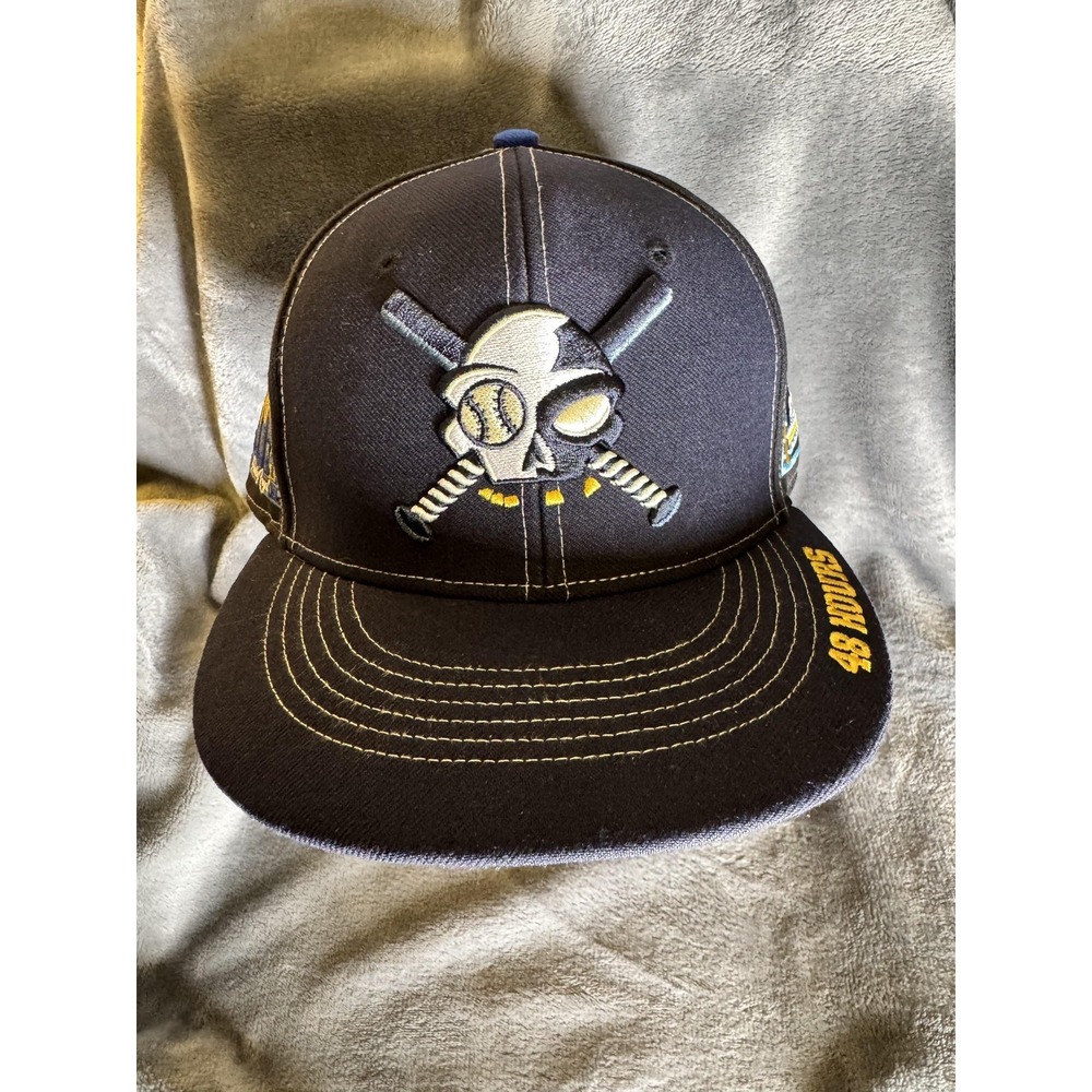 Boneyard XVIII Hat Cap Fitted Mens 7 3/8 Black Baseball 48 Hours Reno New West